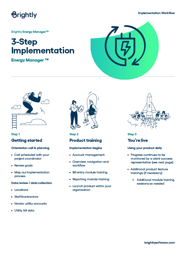 Brightly Energy Manager 3 Step Implementation