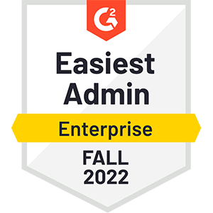 G2 Easiest Admin Enterprise Fall 2022