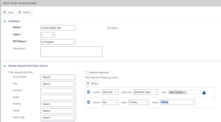 Work Order Routing Rules