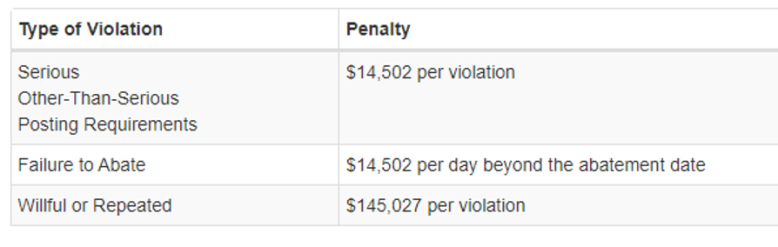 Automating Safety - 1 - Type of Violation Chart