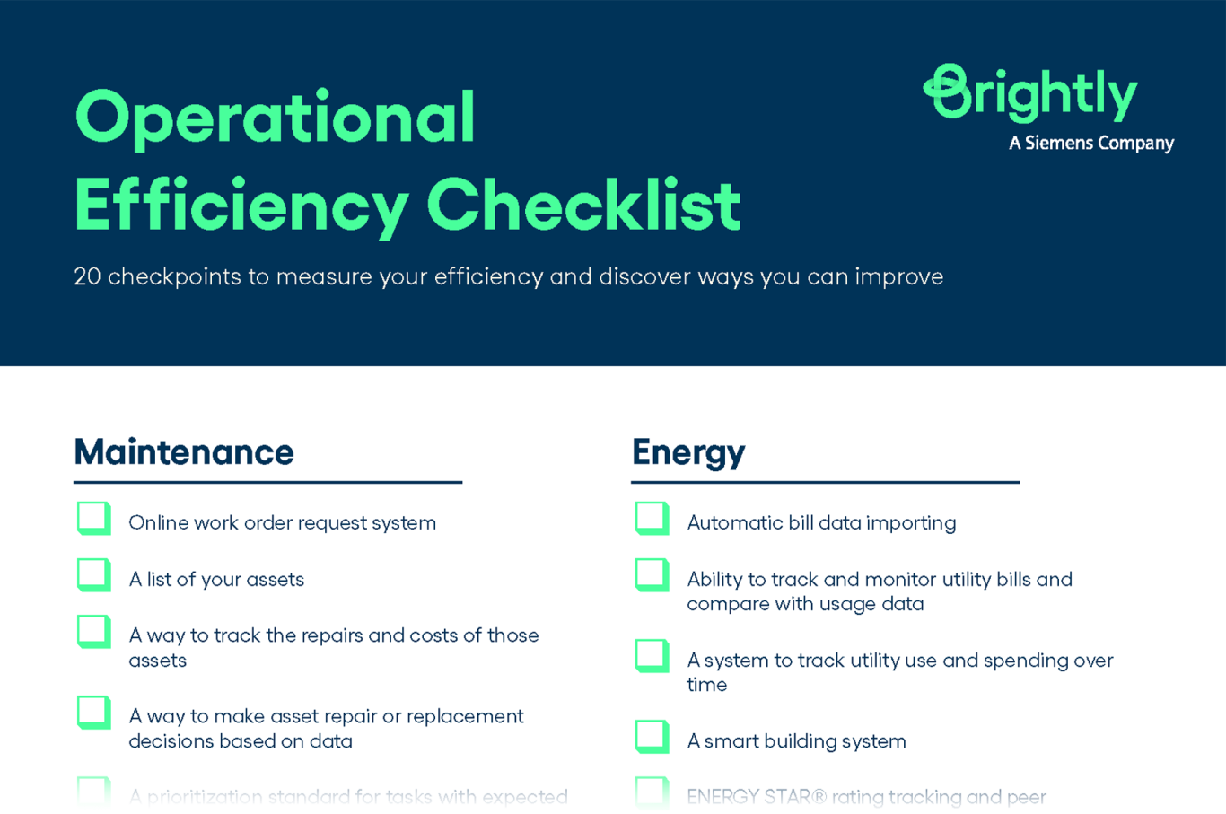 Operational Efficiency Checklist Preview