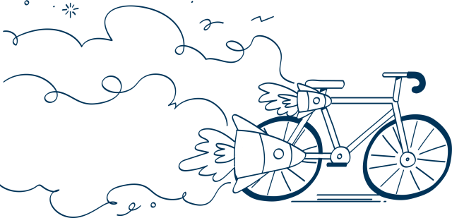 bike illustration go fast