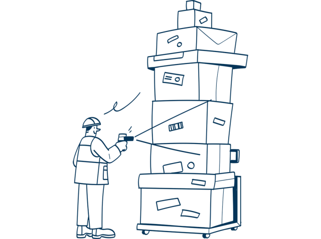 boxes man