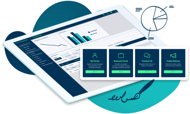 SmartGov Dashboard on Tablet