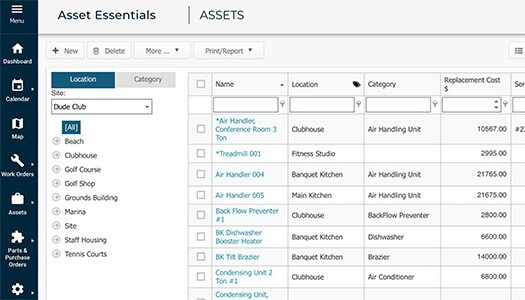 Asset Essentials DASHBOARD