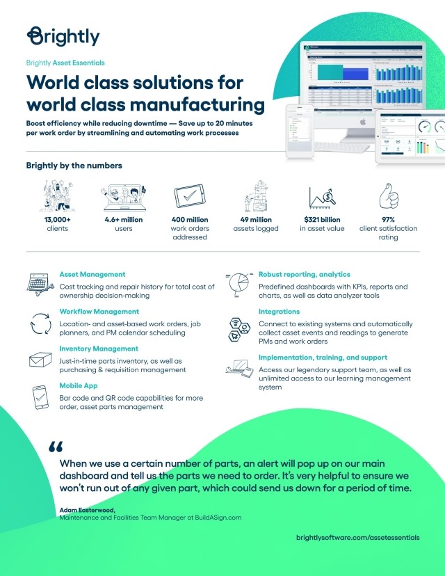 World class solutions for world class manufactoring