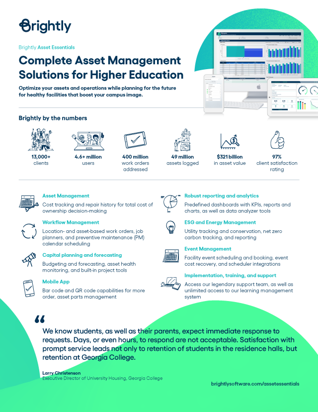 Brightly Asset Essentials for Higher Education