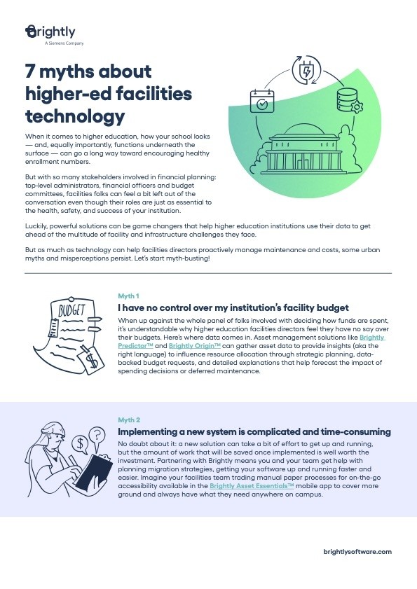 7 myths about higher-ed facilites technology