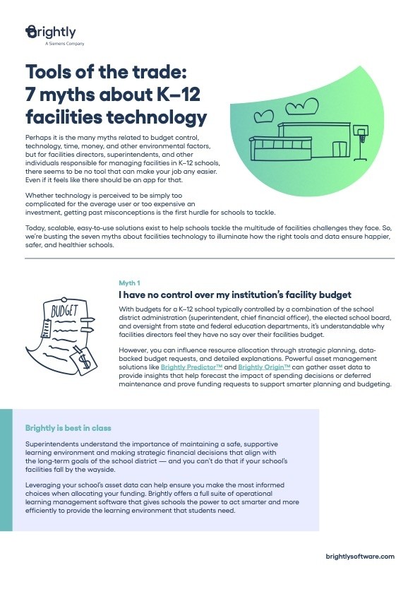 Tools of the trade: 7 myths about K-12 facilites technology