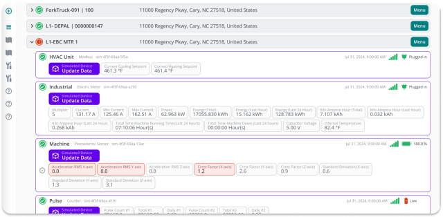 Screenshot of how Smart Assets can help optimize resources and save time by removing the need to inspect assets physically with real-time asset conditions through sensor data
