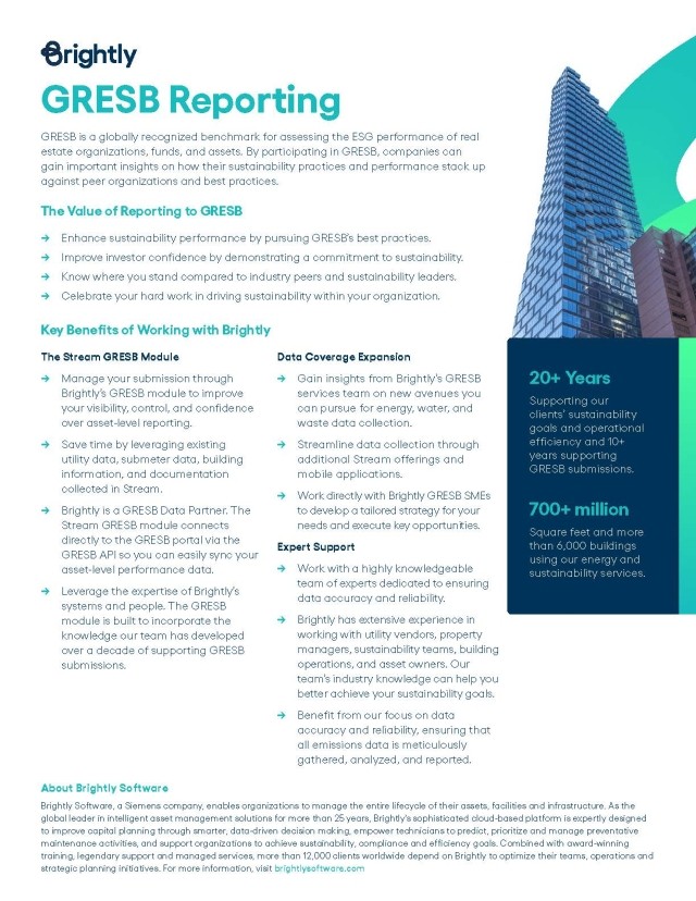 Stream: GRESB Reporting - Brightly Software