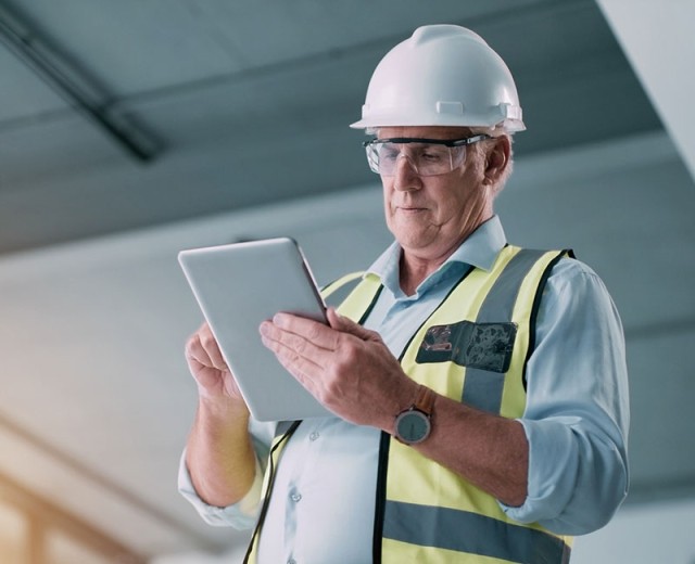 User accessing DataShare on tablet