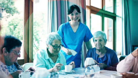 Stylized senior living photo