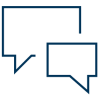 speech bubbles outline square